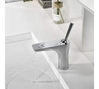 Modern Chrome Mixer Tap for Bathroom - Dual Function Hot & Cold Bathtub Sink Faucet Deck Mount Brass Water Wash Basin Stylish Fixture