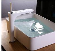 Modern Chrome Mixer Tap for Bathroom - Versatile Bathtub & Wash Basin Faucet Hot Cold Water Control Brass Construction Deck Mount Design Stylish Home Upgrade