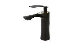 Modern Chrome Plated Bathroom Sink Faucet Single Handle Hot & Cold Water Tap Stylish Basin Mixer for Home MP19 1 Black A & Easy to Install
