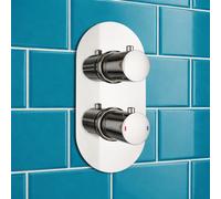 Modern Chrome Round 1-Way Concealed Thermostatic Shower Mixer Valve