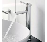 Modern Chrome Twin Tap Basin Mixer High Rise Bath Filler Sink Mixer Compact Design