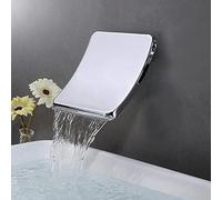 Modern Chrome Wall-Mounted Waterfall Bathtub Faucet Shower System Set Bathroom Sink Mixer - Elegant Design for Luxury Home Spa Experience