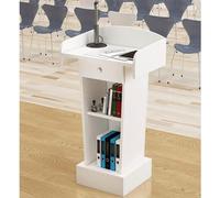Modern Church Pulpit Podium with Spacious DrawerSimple Design Meeting & Auditorium Stand Ideal for Presentations & Reception Desks Durable & Elegant