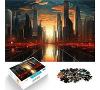 Modern City Skyline Jigsaw Puzzles for Adults 1000 Pieces Train your brain and hands is ideal as a gift for the whole family 38x26cm