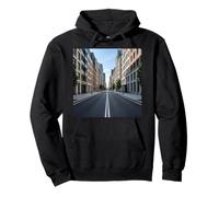 Modern City Street Symmetry Urban Architecture Scene Pullover Hoodie
