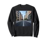 Modern City Street Symmetry Urban Architecture Scene Sweatshirt