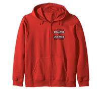 Modern Civic Pride Design Justice Delayed Message Zip Hoodie