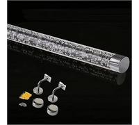 Modern Clear Acrylic Crystal Indoor Stair il Non Slip Bannister Support Rod for Elderly Adults Kids Silver 11.5ft