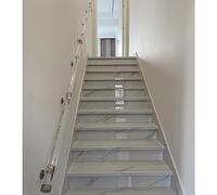 Modern Clear Acrylic Handrail for Stairs Heavy Duty Non Slip Transparent Indoor Staircase Handrail Kit Wall Mount Stair Railing Custom Size Silver Bracket 200cm