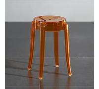 Modern Clear Acrylic Stackable Bar Stools with C Back 18-inch Height - Perfect for Kitchen Living Room Bedroom Office - Stylish Space-Saving Furniture for Home or Office Use