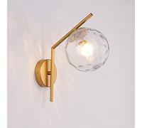 Modern Clear Glass Globe Wall Lamp Glass Ball Wall Sconce,for Bedside,D Century Wall Mounted Lantern Nordic Indoor Bathroom Vanitys/Black/D