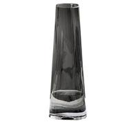 Modern Clear Glass Vase for Decor, Black Flower Vases for Centerpieces, Decorative Table Vase for Living Room, Home, Fireplace, Kitchen,Wedding, Shelf Decor Accents D