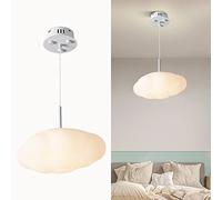 Modern Cloud-Shaped Pendant Light, Creative LED Chandelier, White Hanging Lamp for Living Room, Bedroom, Kids' Room (30cm/11.8")