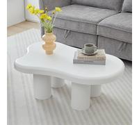 Modern Coffee Table, Irregular Shape Design for Living Room, Free Form End Table