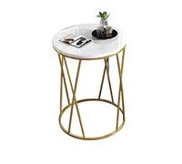 Modern Coffee Table - Small Side Table for Living Room Bedroom Balcony - Stylish Corner Furniture for Sofas & Beds - Minimalist Design Easy to Assemble