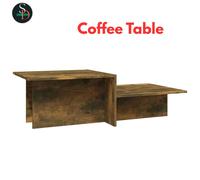 Modern Coffee Table Smoked Oak Engineered Wood Side Sofa Couch Accent vidaXL