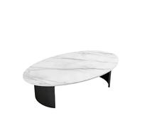 Modern Coffee Table Tea Table, Oval Living Room Accent Table for Small Spaces, Ideal for Household or Bar Use, Durable and Stylish Design
