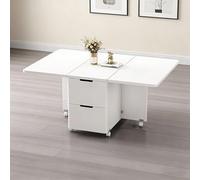 Modern Coffee Table with Hidden Cartment, Retractable Dining Table for Living Room, Space-Saving Design, Marble Top, Seats 6-8 People (1.2M)