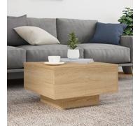 (sonoma oak, 55 x 55 x 31 cm) vidaXL Coffee Table with LED Lights Hallway Tea Side End Table Sofa Table