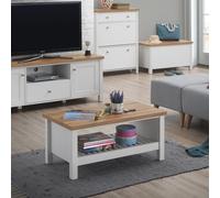 Modern Coffee Table with Open Storage Shelf Stylish Living Room Unit