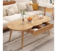 Modern Coffee Table with Storage - Wood Center Table for Living Room, Easy Assembly