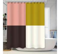 Modern Colorful Bath Curtains - Waterproof Shower Curtains for Bathroom Decor 195x230cm Stylish Color Collage Design Perfect for Bathtub Trendy Home Accessories