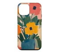 Modern Colorful Floral Bouquet Minimalist Painterly Flowers Case for iPhone 12 mini