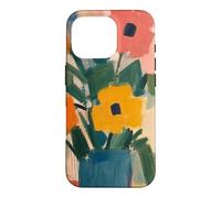 Modern Colorful Floral Bouquet Minimalist Painterly Flowers Case for iPhone 16 Pro