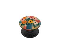 Modern Colorful Floral Bouquet Minimalist Painterly Flowers PopSockets Adhesive PopGrip