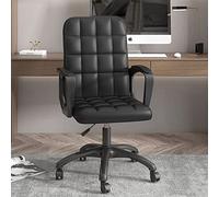 Modern Comfy Office Chair - Linen Upholstered Swivel Desk Chair with Adjustable Height & Wheels, Ergonomic Executive Armchair for Home & Office Use