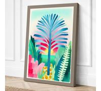 Modern Composition Botanical Canvas Wall Art Print 24x16 Inch (61 x 41 cm)