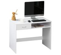 Modern Computer w/ Shelf Drawer Standing Writing Station White