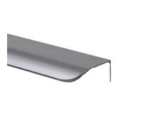Modern Concealed Cabinet Handle - Edge-Wrapped for Furniture Brushed Grey 1000mm