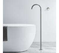 Modern Concealed Wall Shower Mixer Tap Single Handle Brass Faucet for Bathtub Hot & Cold Floor Mounted Stylish Black Finish Made in China