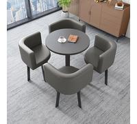 Modern Conference Coffee Table & Dining Set with 4 Chairs - Stylish Office Lounge Furniture for Meetings Dining & Reception Ideal for Home & Workplace Use