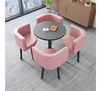 Modern Conference Coffee Table Set with 4 Chairs Stylish Dining & Office Reception Furniture Perfect for Meetings Gatherings & Lounge Spaces