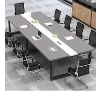 Modern Conference Table for 812 PeopleSturdy Rectangular Office Meeting Table with Cable Management Sleek Metal Frame Black/White FinishIdeal for Collaborative Spaces