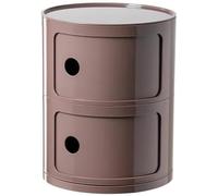 Modern Conibili Ondo Plastic Nightstand with Sliding Ders 2/3/4 Tier Sto nizer for Bathroom Living Room Side Table Slim Bedroom Fur (Coffee 2 Tier)