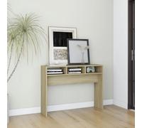 vidaXL Console Table Sonoma Oak 105x30x80 cm Engineered Wood