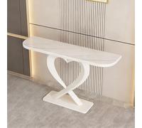 Modern Console Table for Entryway Rectangular Sofa Table for Living Room Metal Entry Table Behind Couch Stylish White Design (47.2"x11.8"x33.5")