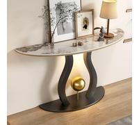 Modern Console Table Rectangular Base Wall Spaces Side Hallway Entryway,Modern Console Table, Industrial Hallway Table with Stylish Metal Frame, Behind The Couch Table Foyer Table, for