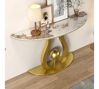 Modern Console Table Rectangular Base Wall Spaces Side Hallway Entryway,Modern Console Table, Industrial Hallway Table with Stylish Metal Frame, Behind The Couch Table Foyer Table, for