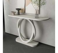 Modern Console Table with Geometric Metal Frame, Sleek Narrow Design for Entryway, Behind Sofa, or Hallway