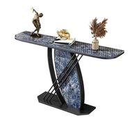 Modern Console Table with Unique Metal Base and Marble Top, Perfect for Entryway, Living Room, or Behind Sofa Placement