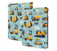 Modern Construction Vehicle Print Compatible with ipad 9th/8th/7th Generation Case Cover, Tablet Cases Compatible with ipad Case 10.2 Inch, Auto Wake/Sleep, Folio Stand