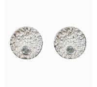 Modern Contemporary 925 Sterling Silver Stud Earring for Women Blue Topaz Gemstone Designer Jewellery Gift for Her Party Stud Earrings