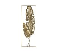 Modern Contemporary Decorative Accent Piece Feather Wall Art Gold Palladium