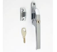 Modern Contemporary Design Lockable Casement Window Fastener 124mm (Satin Chrome)