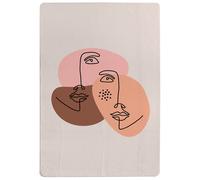 Modern Contemporary Minimalist Woman Portrait Designer Rug Benjamin Tate Design Natural Large