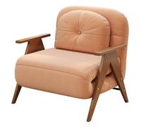 Modern Convertible Sofa Chair Bed for Small SpacesAdjustable 6Position Backrest & Solid Wood ArmsIdeal Sleeper Couch for Apartments & Guest Rooms